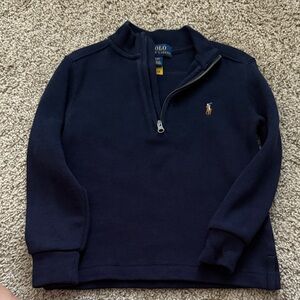 Polo by Ralph Lauren Navy Sweatshirt with Gold Logo Tag
